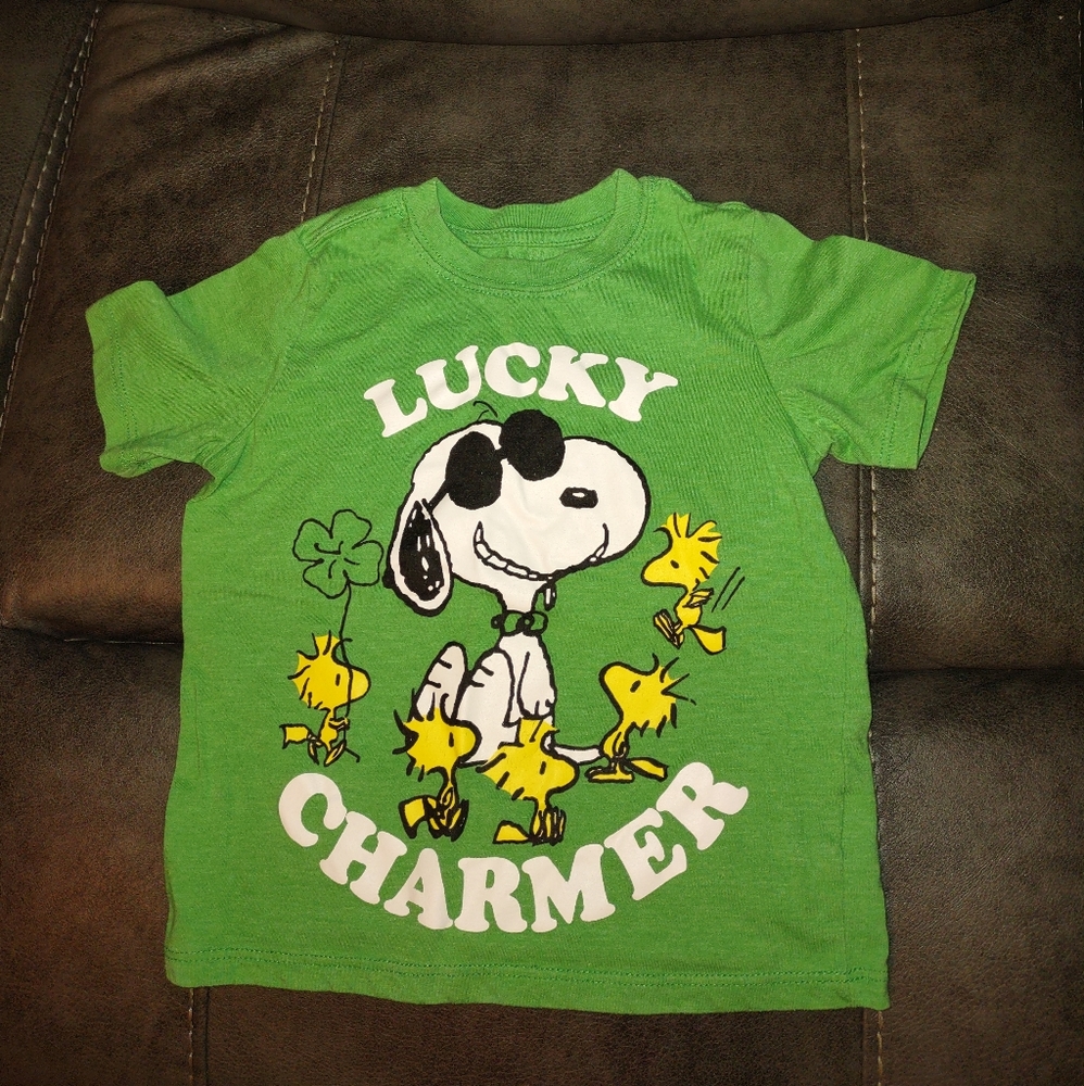 Peanuts St Patrick's Day boys 3T t-shirt